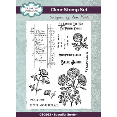 Creative Expressions - Clear Stamp Set - Sam Poole - Beautiful Garden