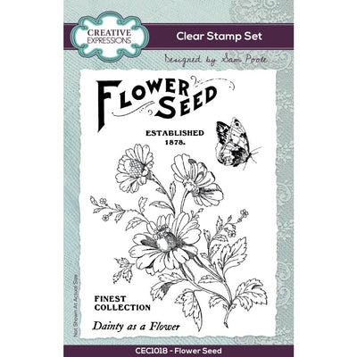 Creative Expressions - Clear Stamp Set - Sam Poole - Flower Seed