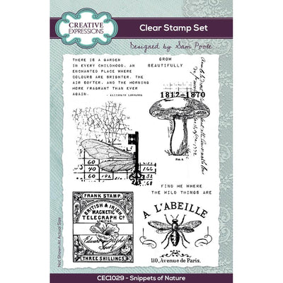 Creative Expressions - Clear Stamp Set - Sam Poole - Snippets of Nature