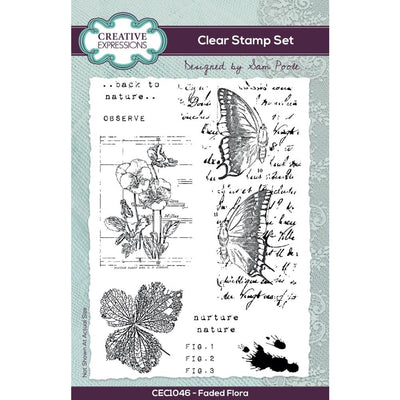 Creative Expressions - Clear Stamp Set - Sam Poole - Faded Flora