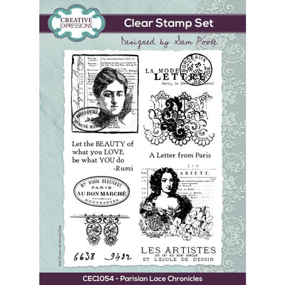 Creative Expressions - Clear Stamp Set - Sam Poole - Parisian Lace Chronicles