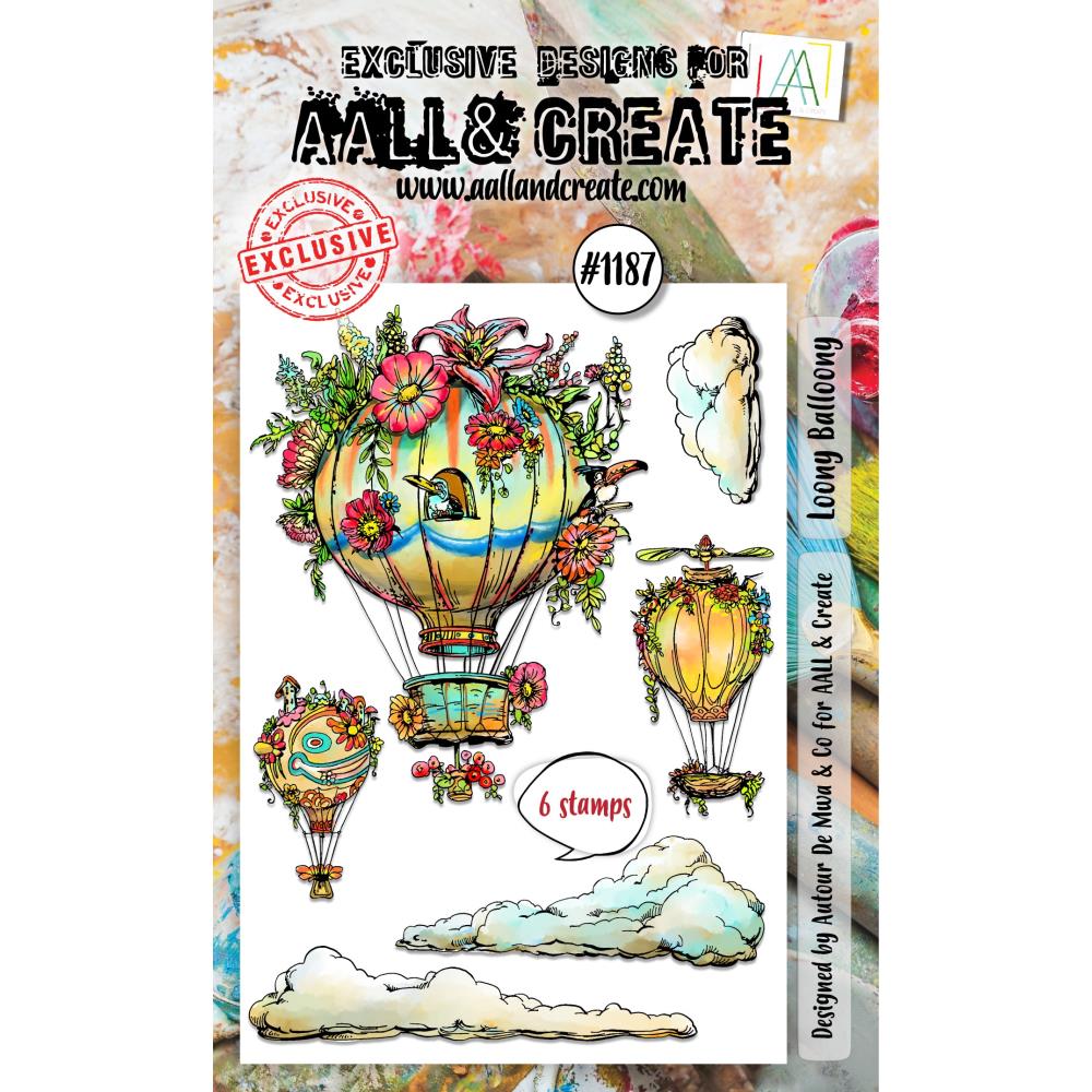 AALL And Create A6 Photopolymer Clear Stamp Set - Loony Balloony