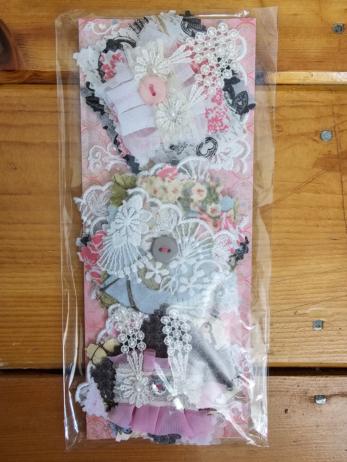 Vintage Lace & Trim Snippet Clusters - Handmade - (Sold Individually)