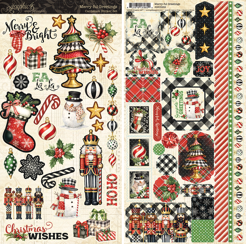 Merry-ful Greetings Sticker Set - Graphic 45