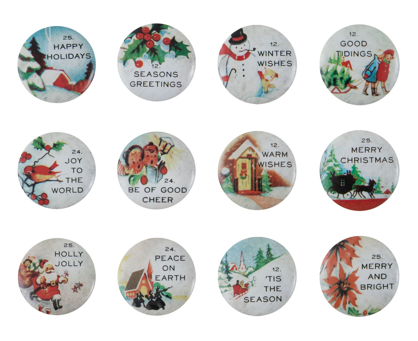 Tim Holtz Idea-Ology Quote Flair Buttons 12/Pkg
