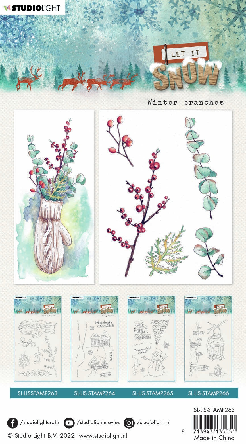 Studio Light Let It Snow Clear Stamps - Nr. 263, Winter Branches