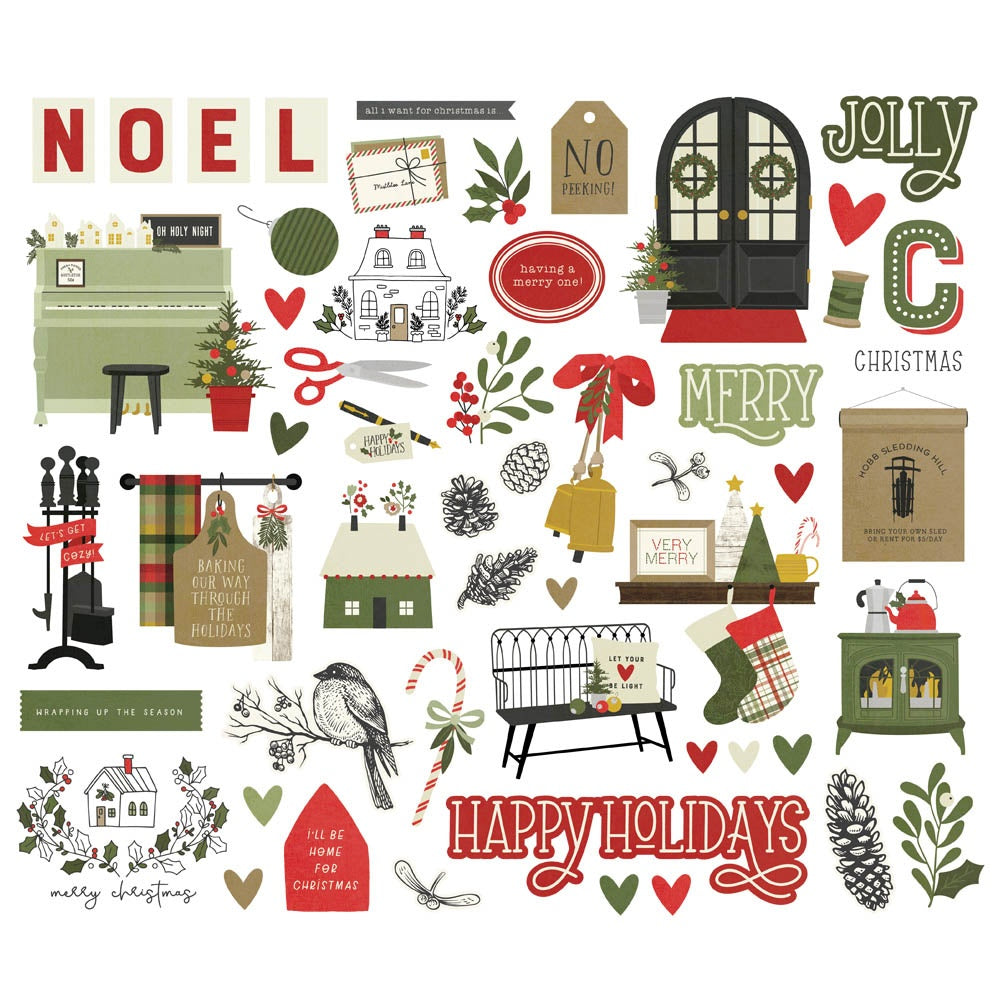 Simple Stories - The Holiday Life Bits & Pieces Die-Cuts 54/Pkg