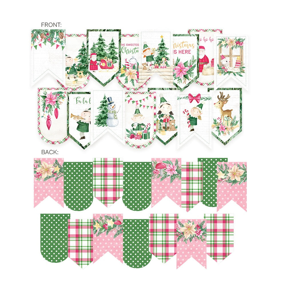 Santa's Workshop Double-Sided Cardstock Die-cuts 15/Pkg