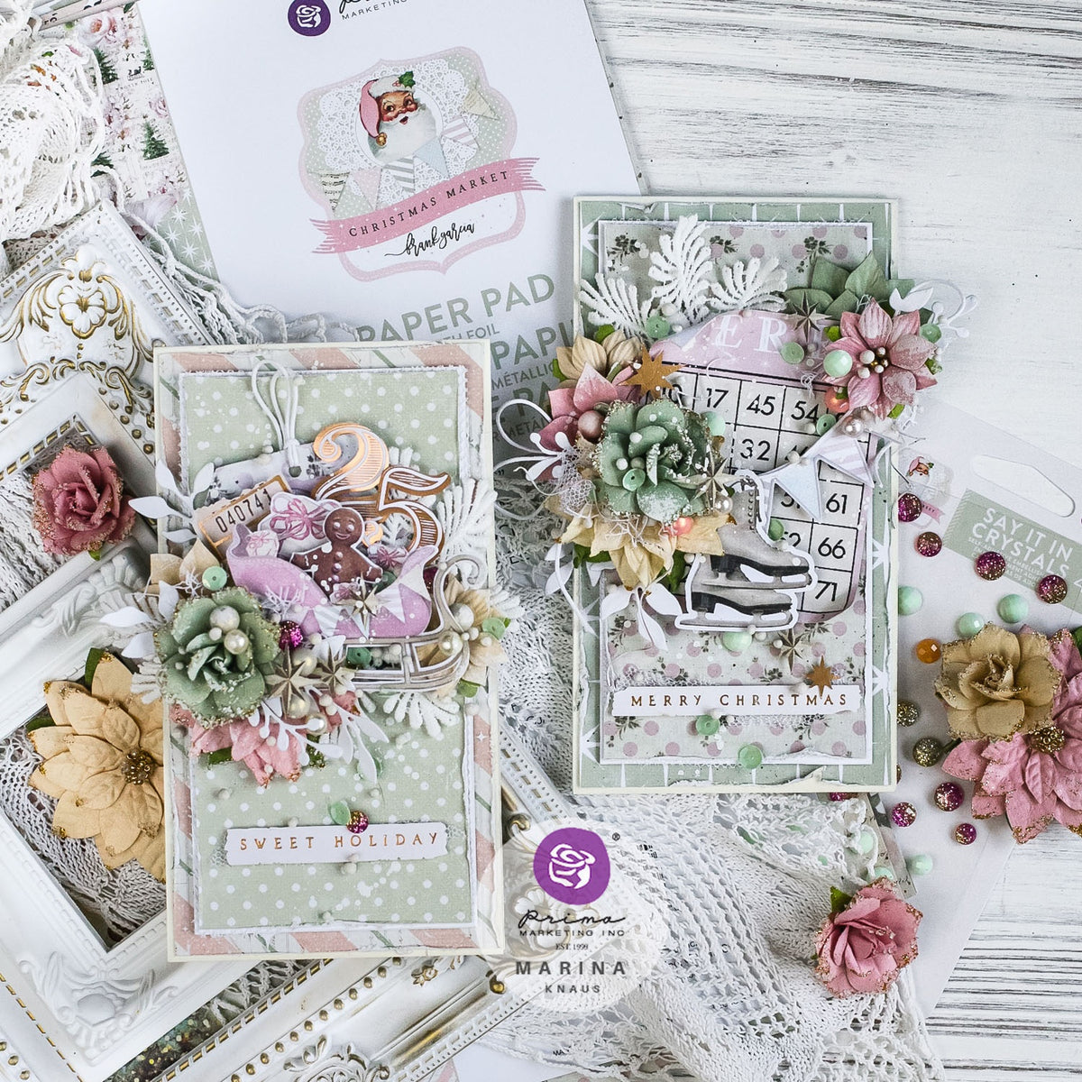 Prima Marketing Mulberry Paper Flowers - Enchanting Morning - Christmas Market