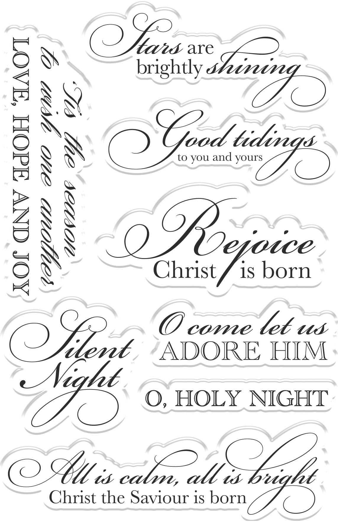 O' Holy Night Clear Stamp Set - Good Tidings