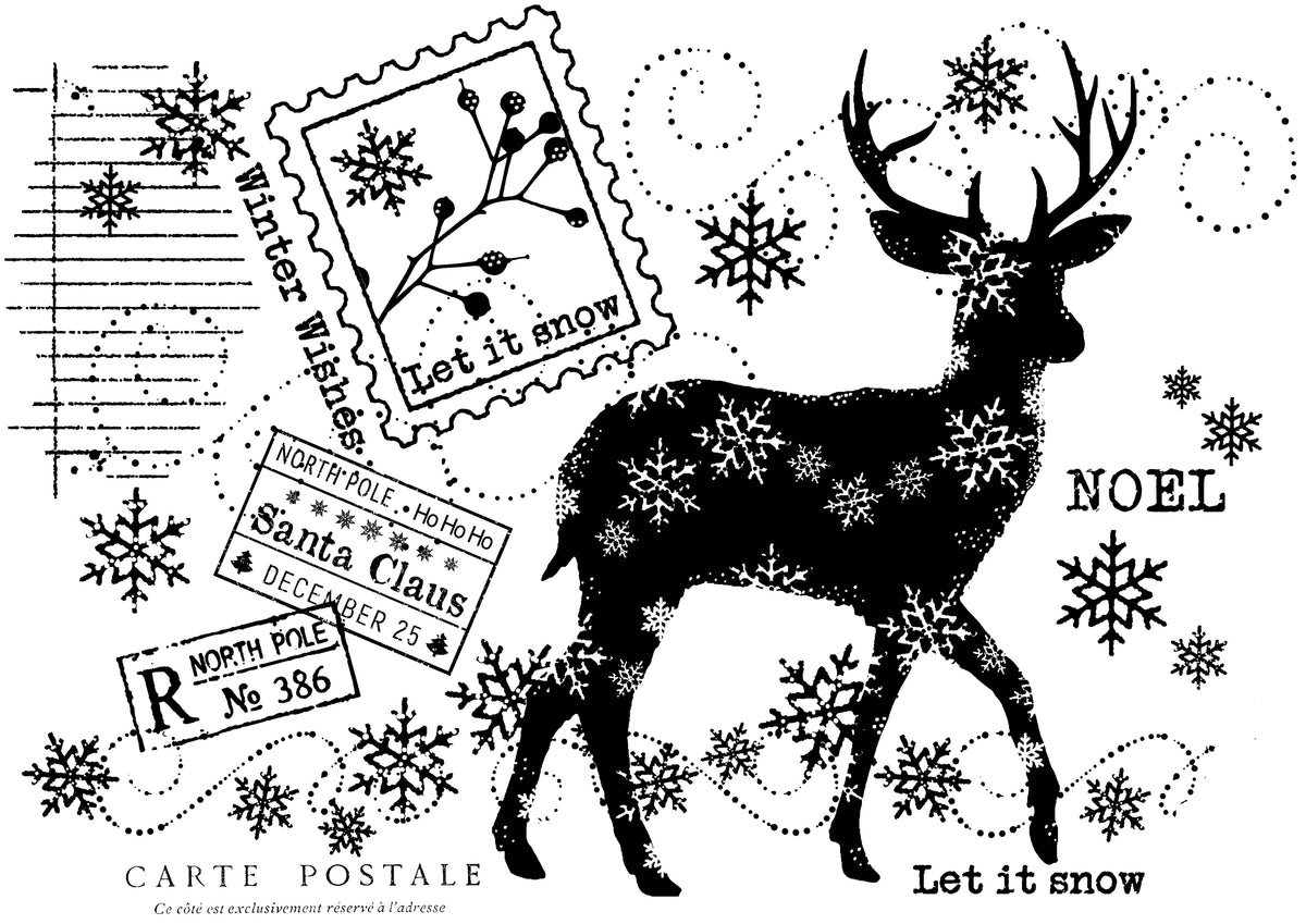 Woodware Clear Stamps 4"X6" - Winter Reindeer