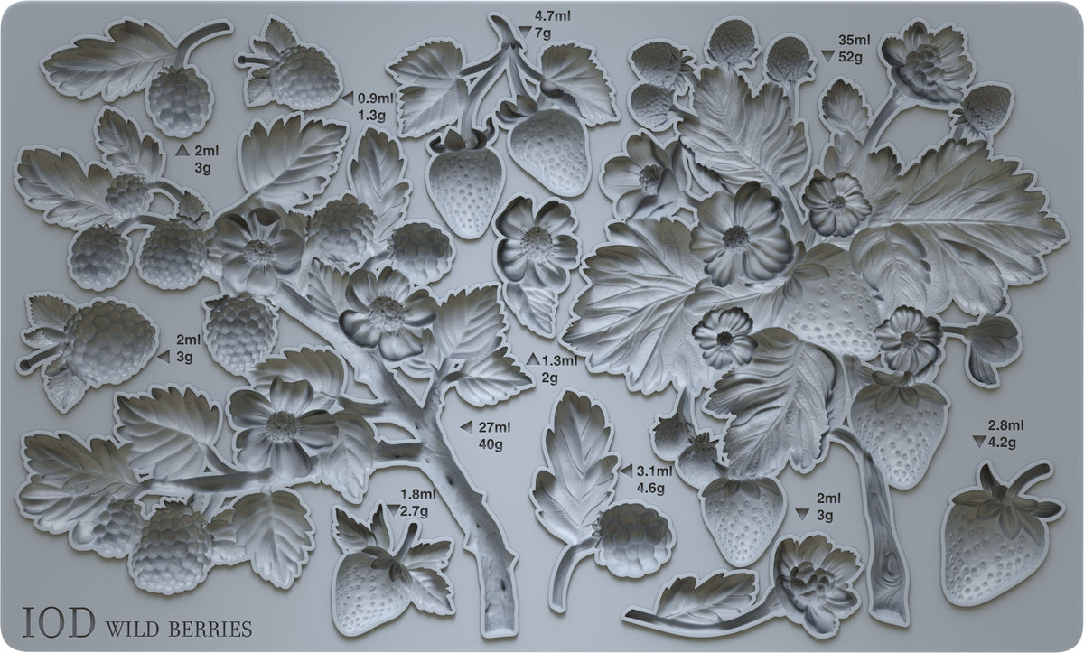 Iron Orchid Designs - Wild Berries - 6x10 IOD Mould™