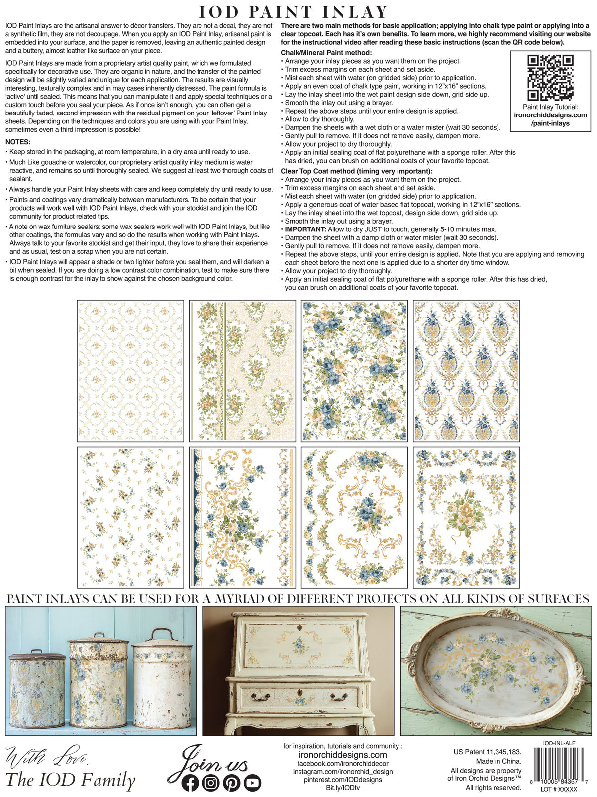 IOD - Iron Orchid Designs - Alfred Peats & Co - Paint Inlay 12"x 16"