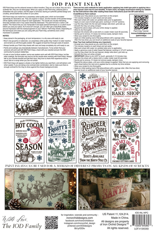 IOD - Iron Orchid Designs - The North Pole Co. 8"x12" Paint Inlay Pad™ - LIMITED EDITION