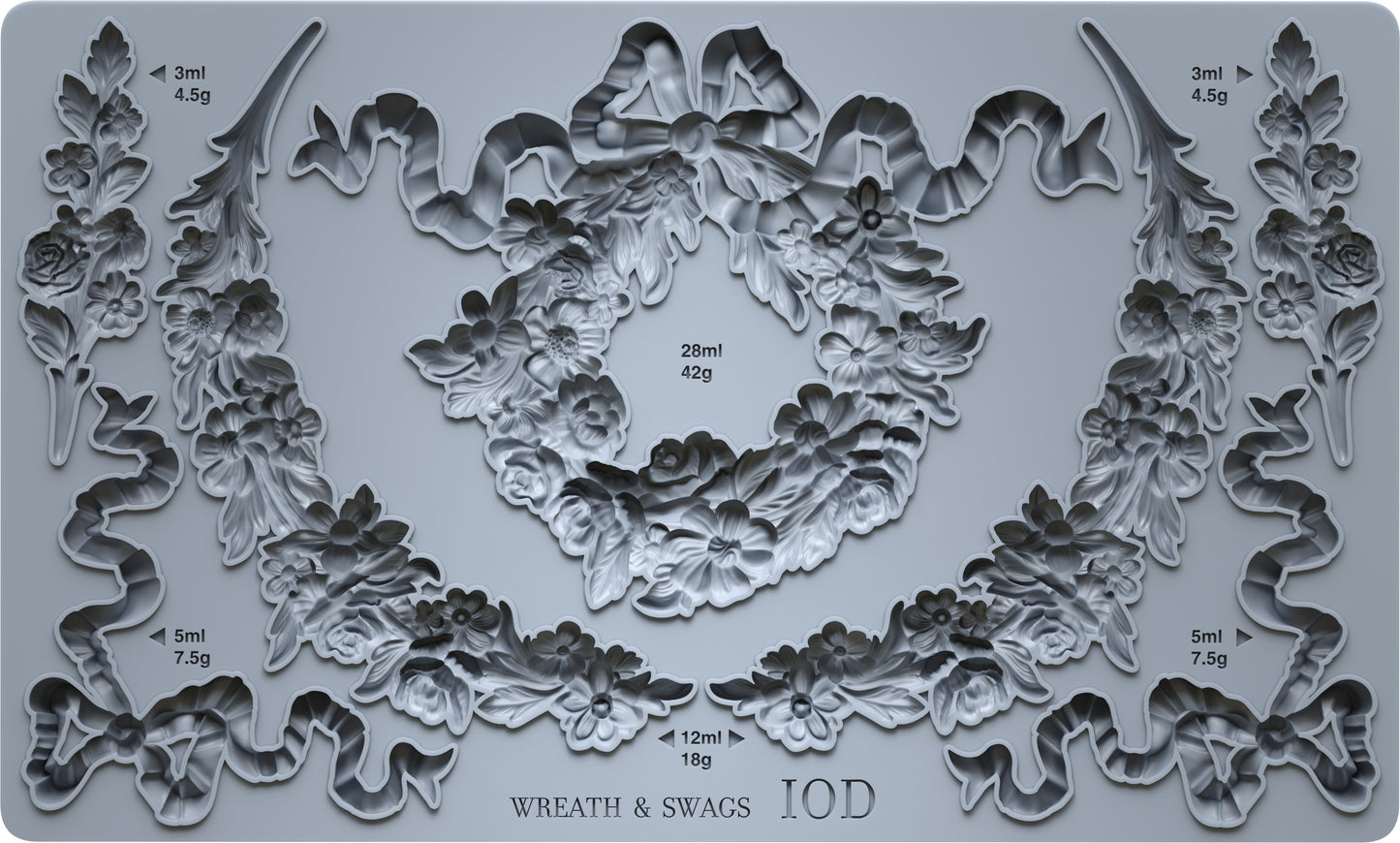 6x10 IOD Mould™- Wreath & Swags