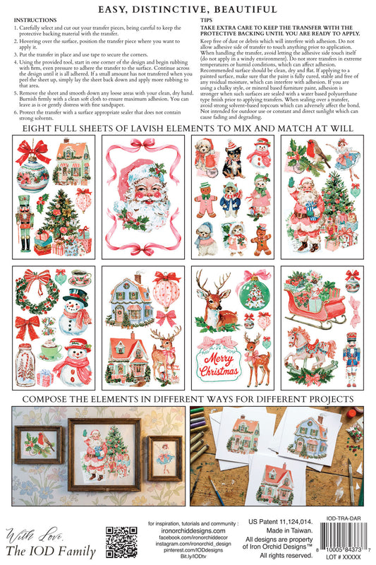 IOD - Iron Orchid Designs - Darling Holiday Transfer 8"x12" Pad™ - LIMITED EDITION