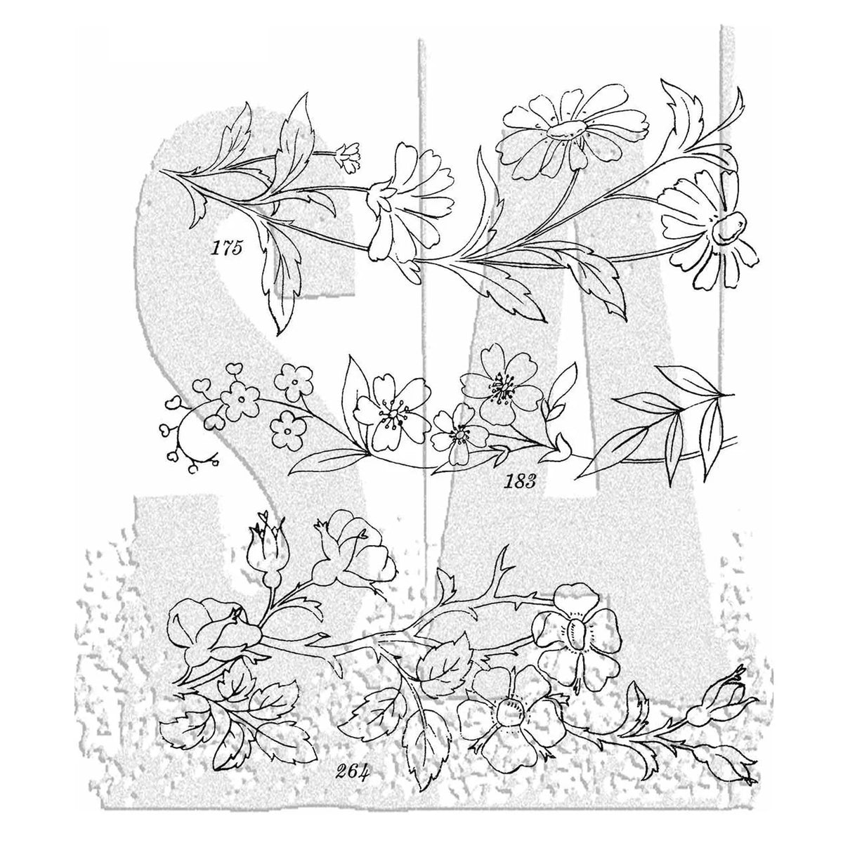 NEW! Tim Holtz Cling Rubber Stamp - Embroidery - NOW SHIPPING!