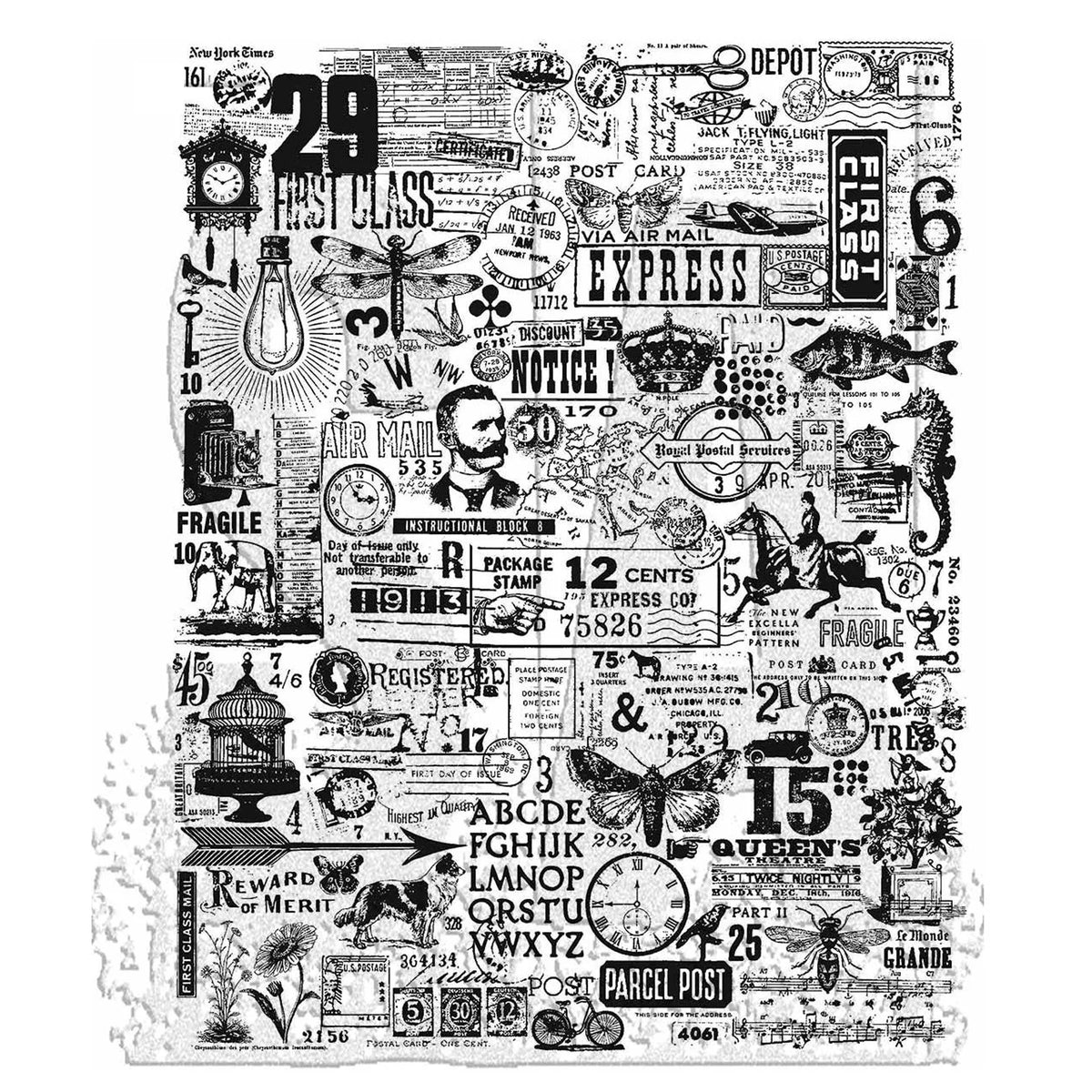 NEW! Tim Holtz Cling Rubber Stamp Hodgepodge - NOW SHIPPING!