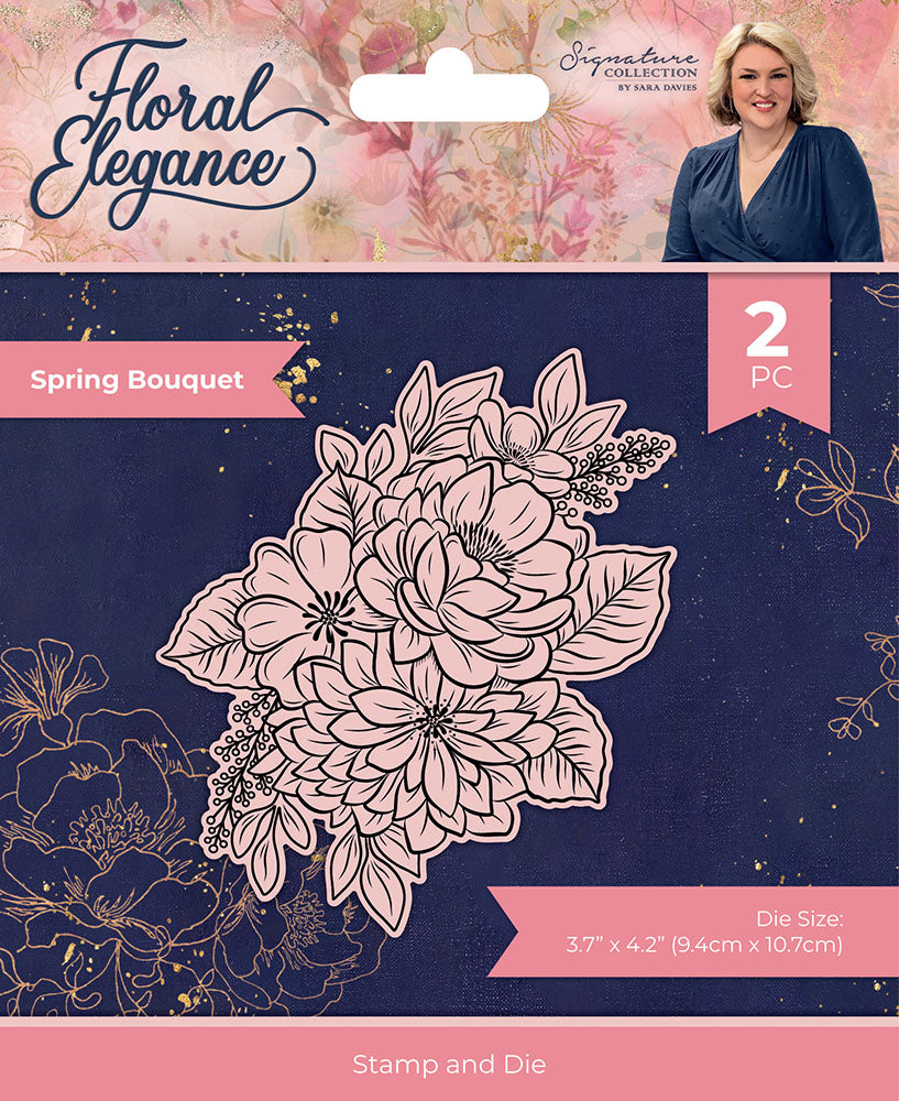 Crafter's Companion - Floral Elegance - Spring Bouquet -Stamp & Die Set
