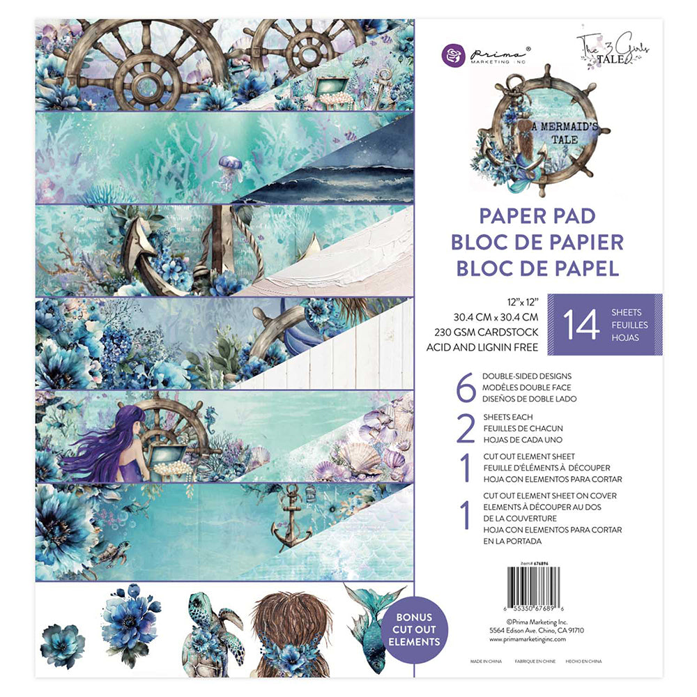 Prima - Mermaid Tale 12x12 Paper Pad