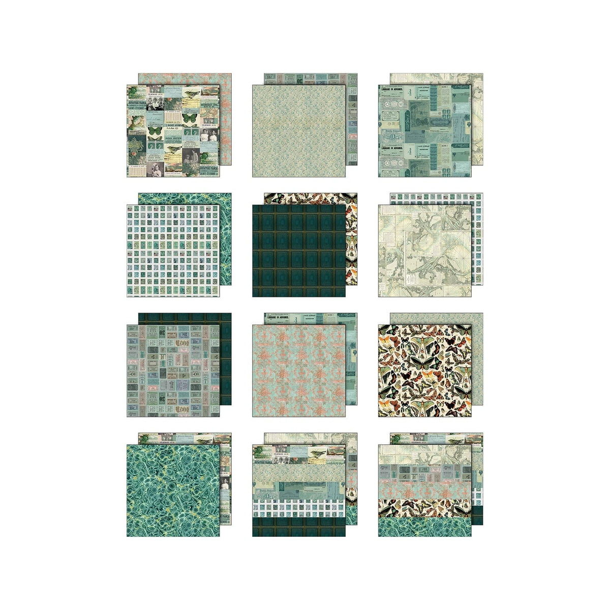 Tim Holtz® Idea-ology Palette Collection - Teal 8x8