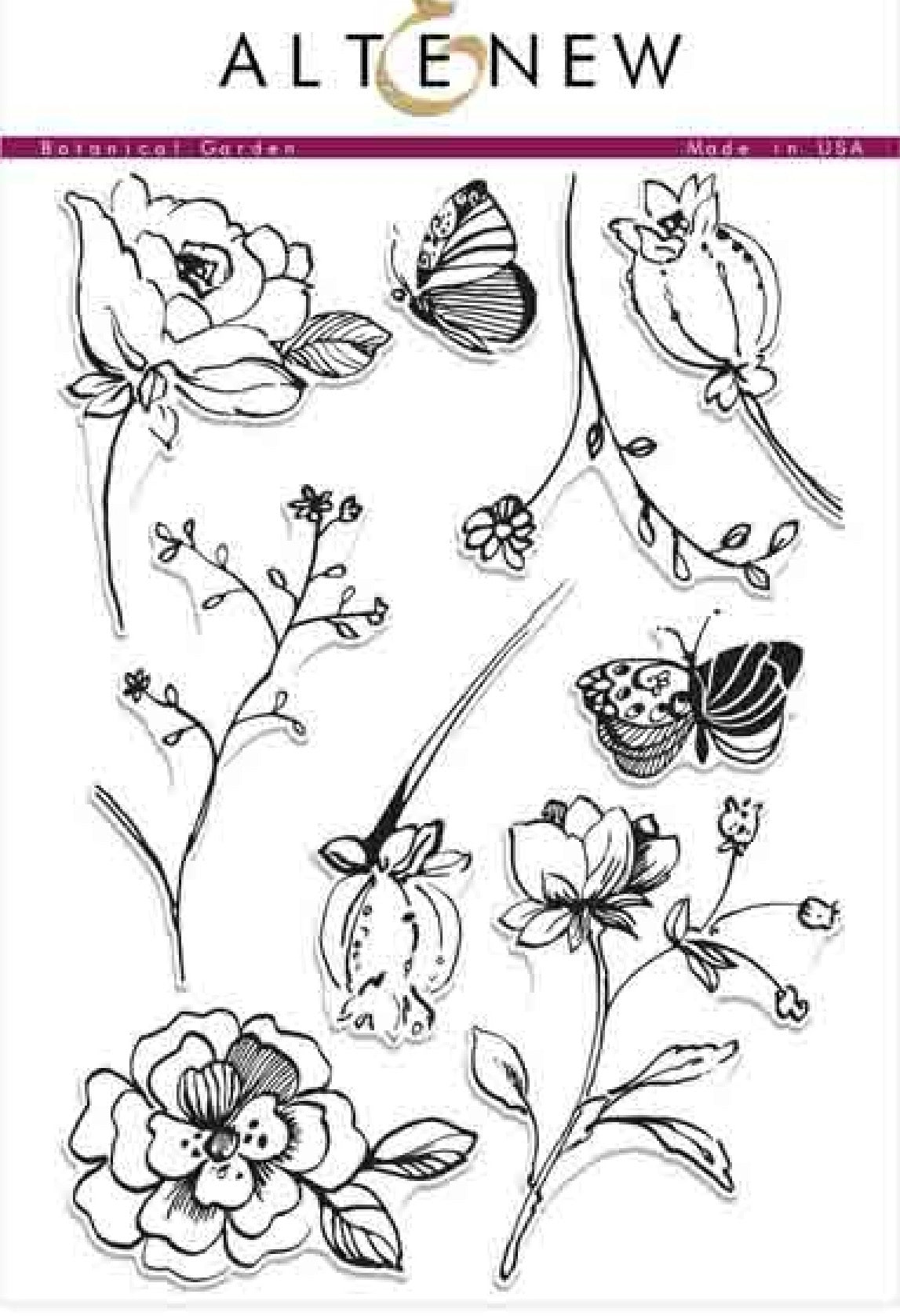 Altenew - Botanical Garden Clear Stamp Set