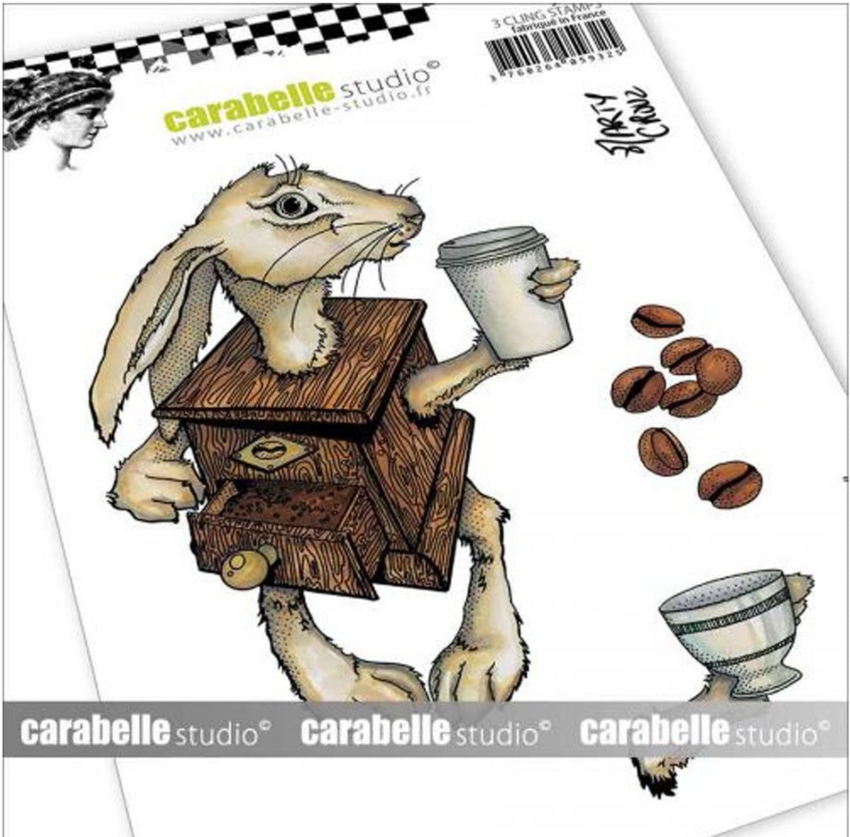 Carabelle Studio - "Cling Stamp A6 : Caffeine by Marty Crouz