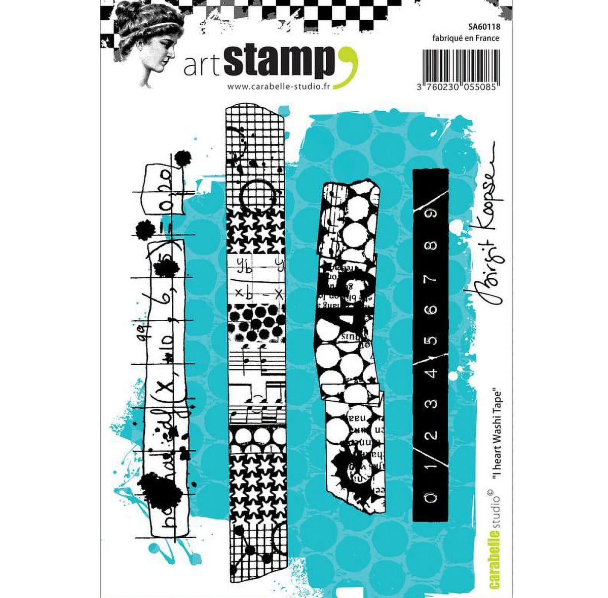 Carabelle Cling Stamp - I Heart Washi Tape