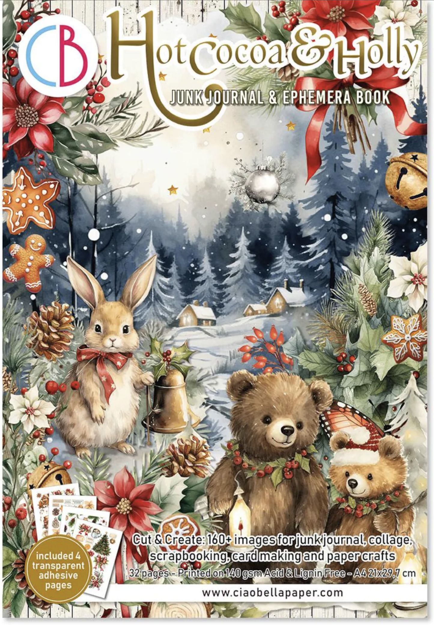 Ciao Bella - Hot Cocoa & Holly - Junk Journal & Ephemera Book
