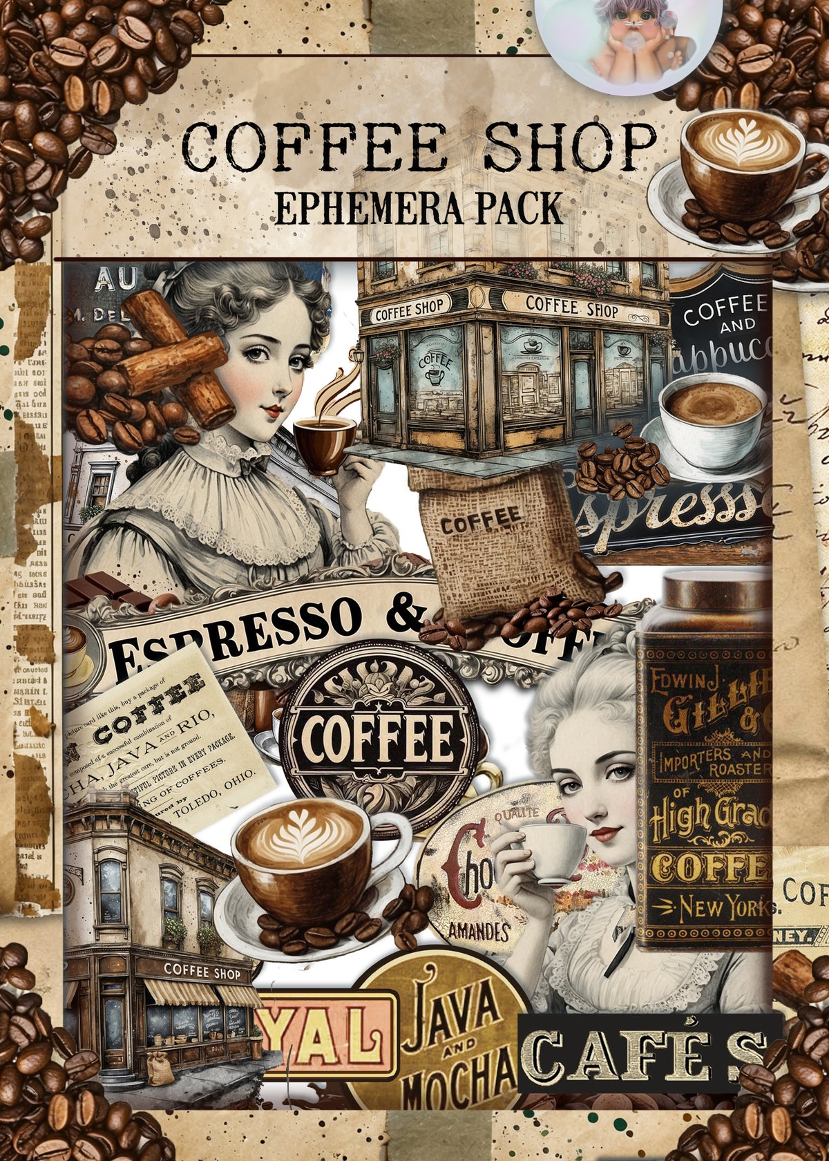 Coffee Shop Ephemera Pack - Dreamz Etc.