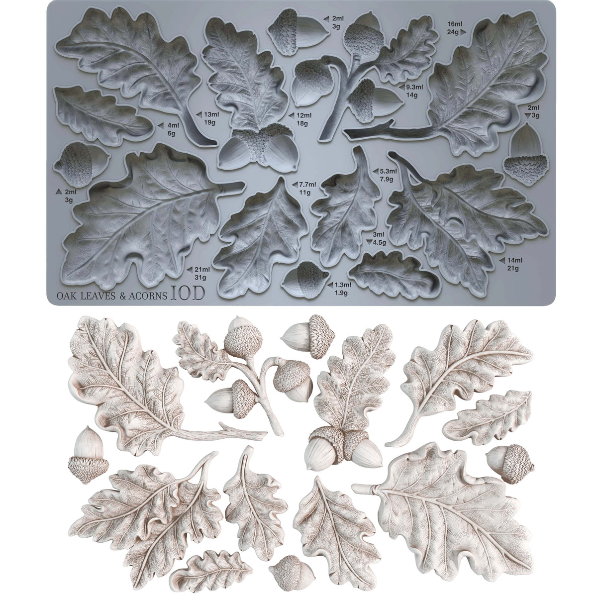 NEW! Decor Mould by IOD - Iron Orchid Designs - Oak Leaves