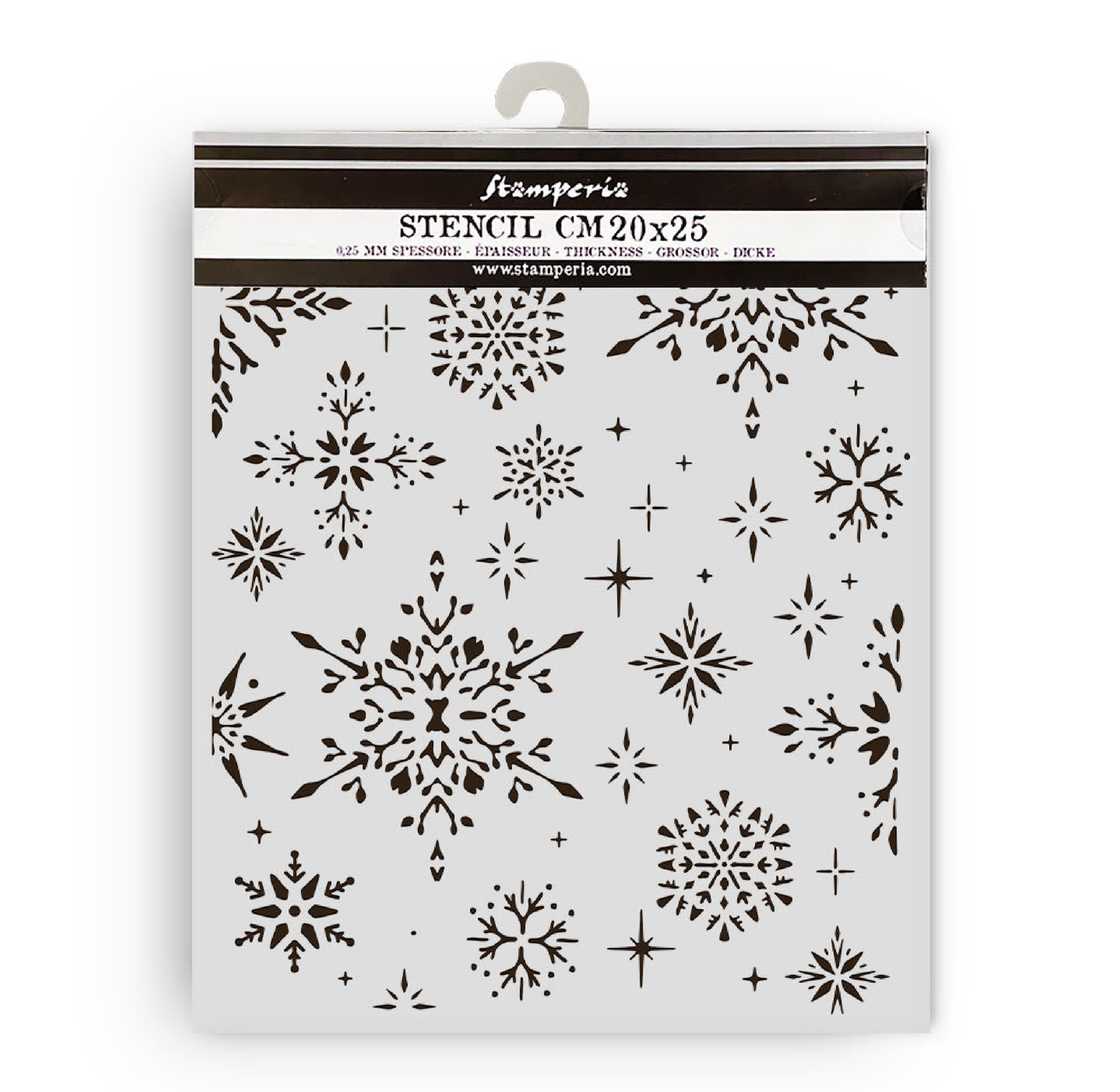 Stamperia - The Owl's House Stencil - Snowflakes