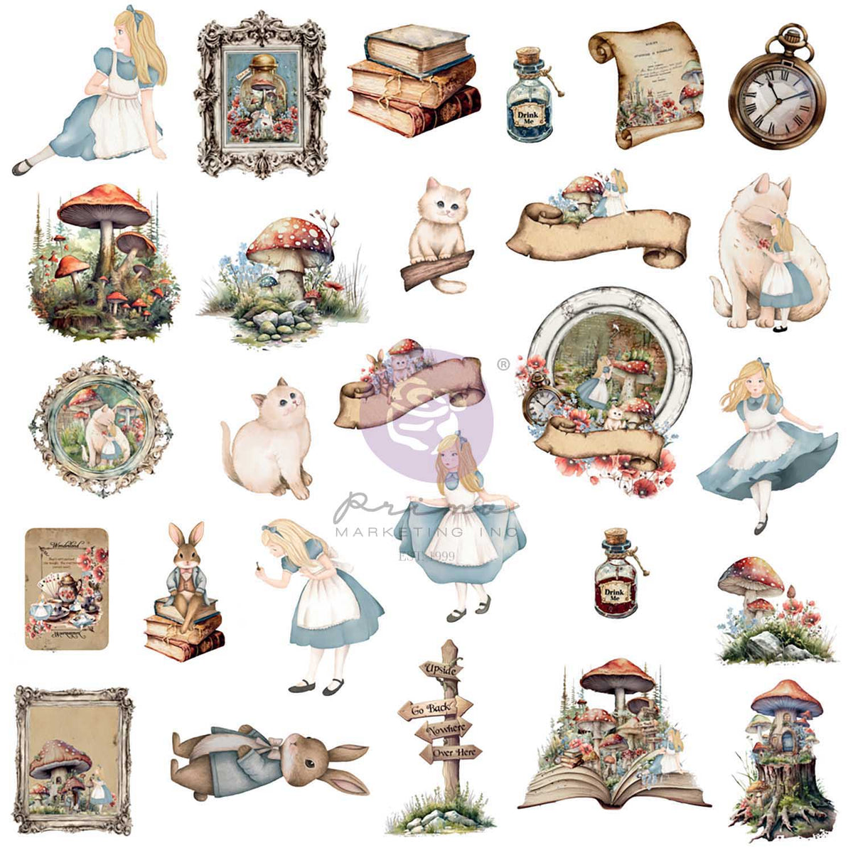 Prima Marketing - Return to Wonderland Collection - Ephemera - Keepsakes