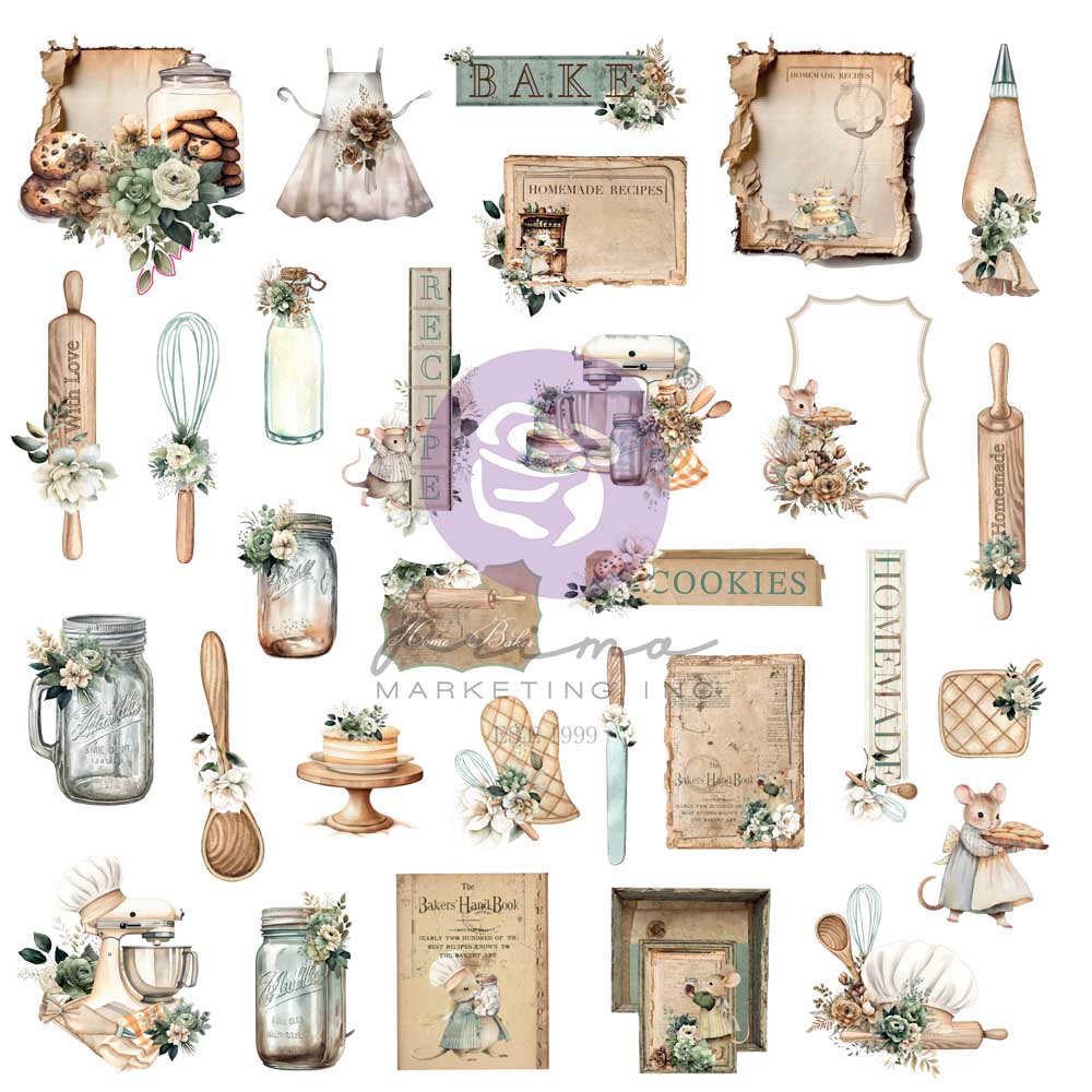 Prima Marketing - The Home Baker Collection - Ephemera - The Baker's Box