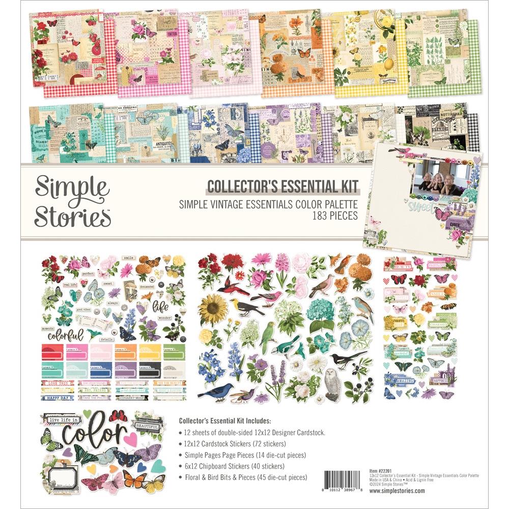 Simple Stories Collector's Essential Kit 12"X12 - Simple Vintage Essentials Color Palette