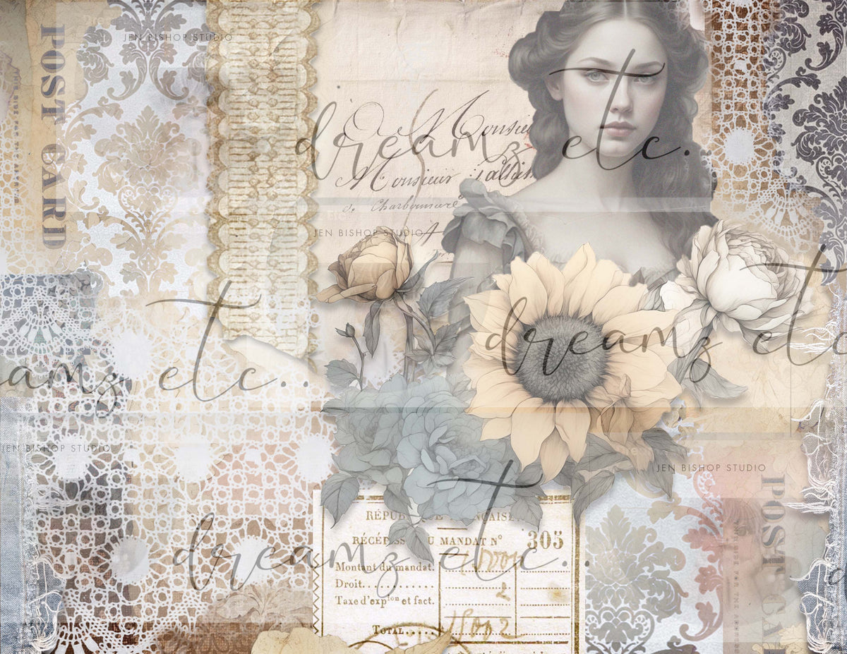 Sunflower Vignettes - Digital Journal Kit