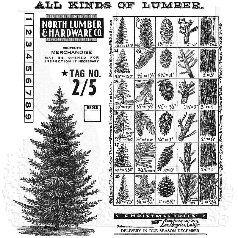 Tim Holtz - Stampers Anonymous - Cling Rubber Stamp - Winter Woodlands