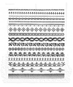 Tim Holtz - Stampers Anonymous - Ornate Trims - Cling Mount Stamp