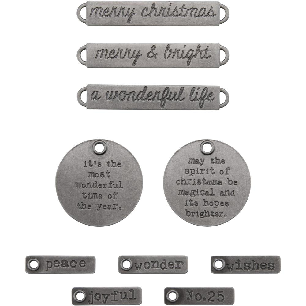 Tim Holtz - Idea-Ology Metal Adornments - Christmas