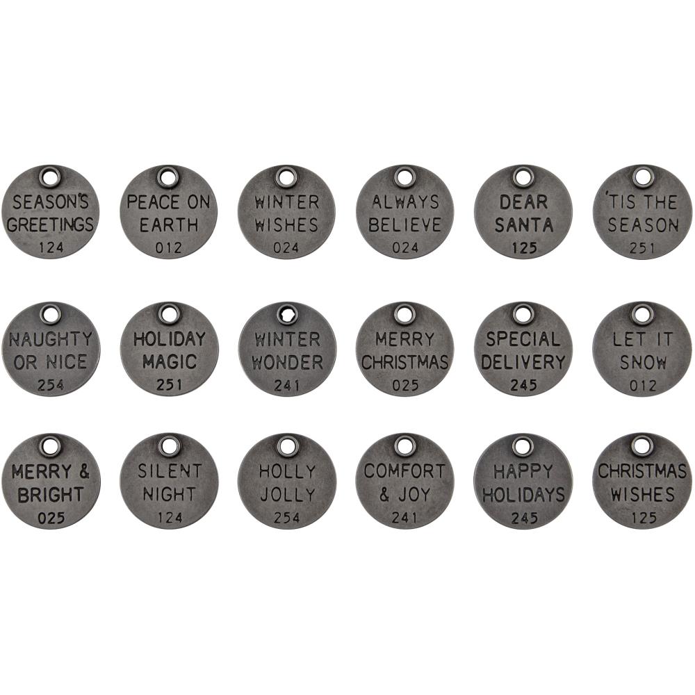 Tim Holtz - Idea-Ology Typed Tokens - Christmas (2019)