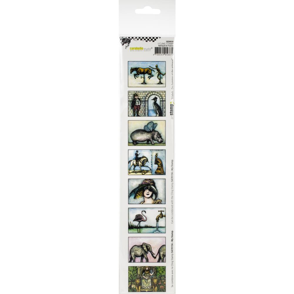 Carabelle Studio Cling Stamp Edge 2"X11.5" - "People & Animals" *