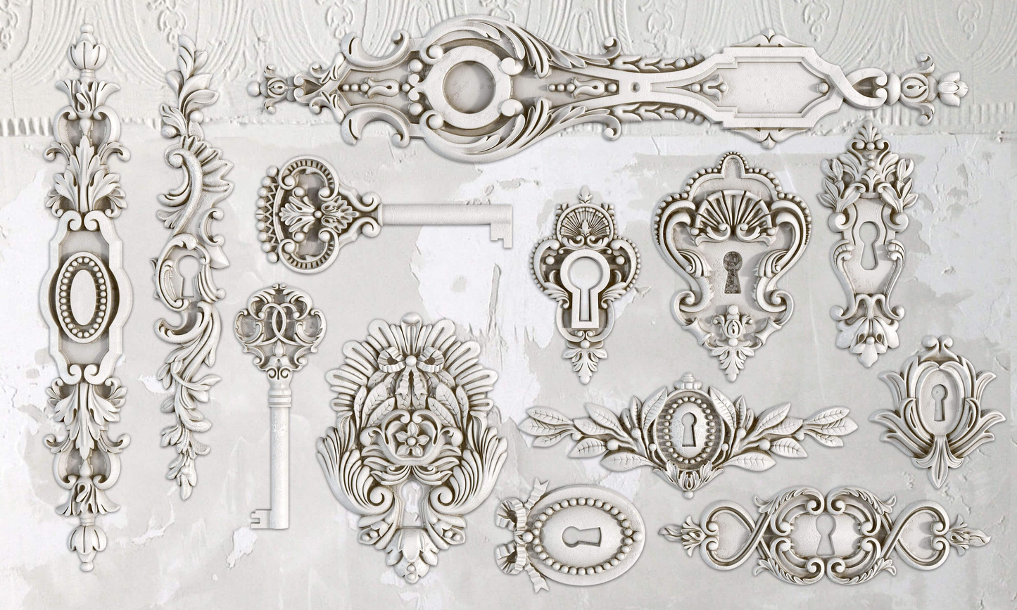 Lock and Key Decor Mould by IOD - Iron Orchid Designs - BACK IN STOCK