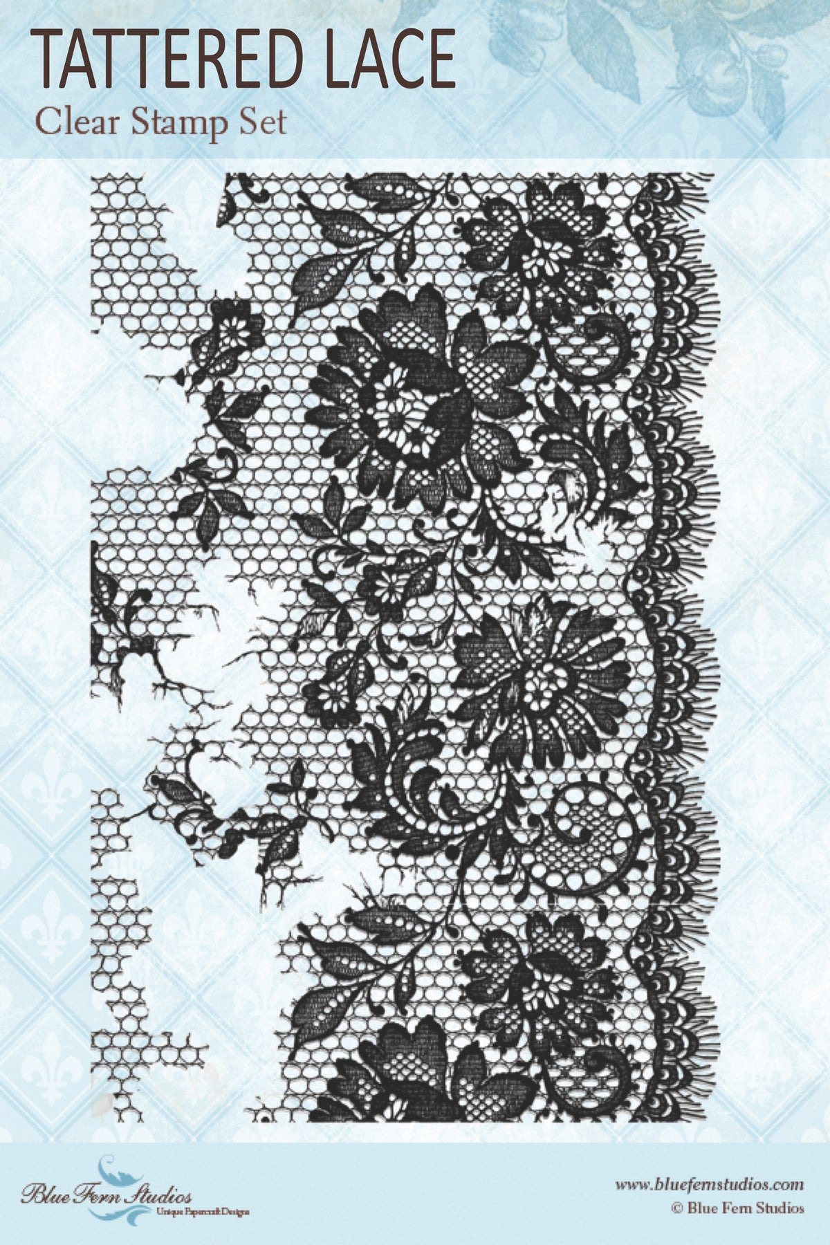 Blue Fern Stamp - Tattered Lace - Jane's Memoirs