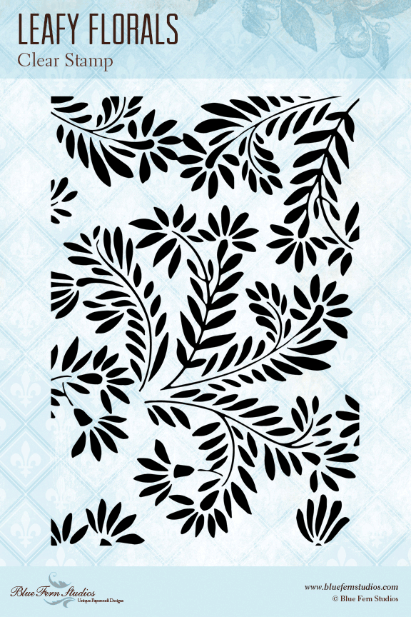 Blue Fern Stamp - Leafy Florals Stamp