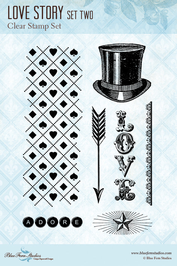 Blue Fern Stamp - Love Story 2 - Stamp Set *