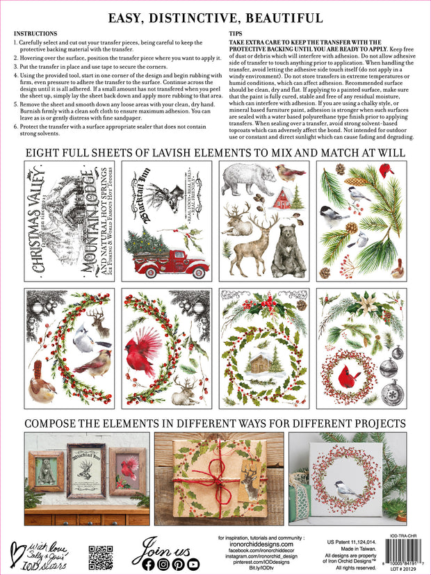 New! Iron Orchid Designs - Christmas Valley Transfers - LIMITED EDITION