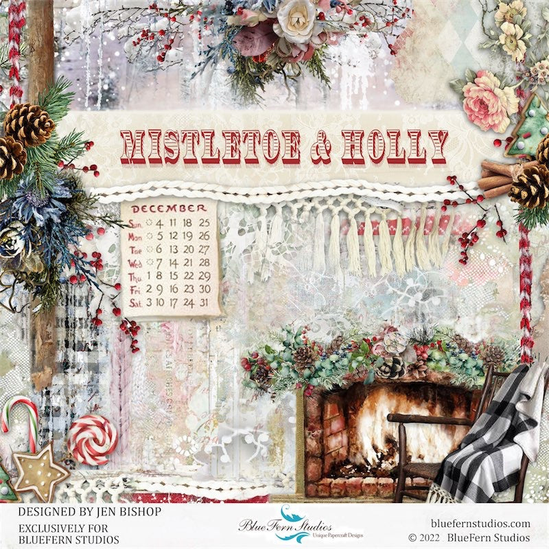 Mistletoe & Holly - 12x12 Paper Pack