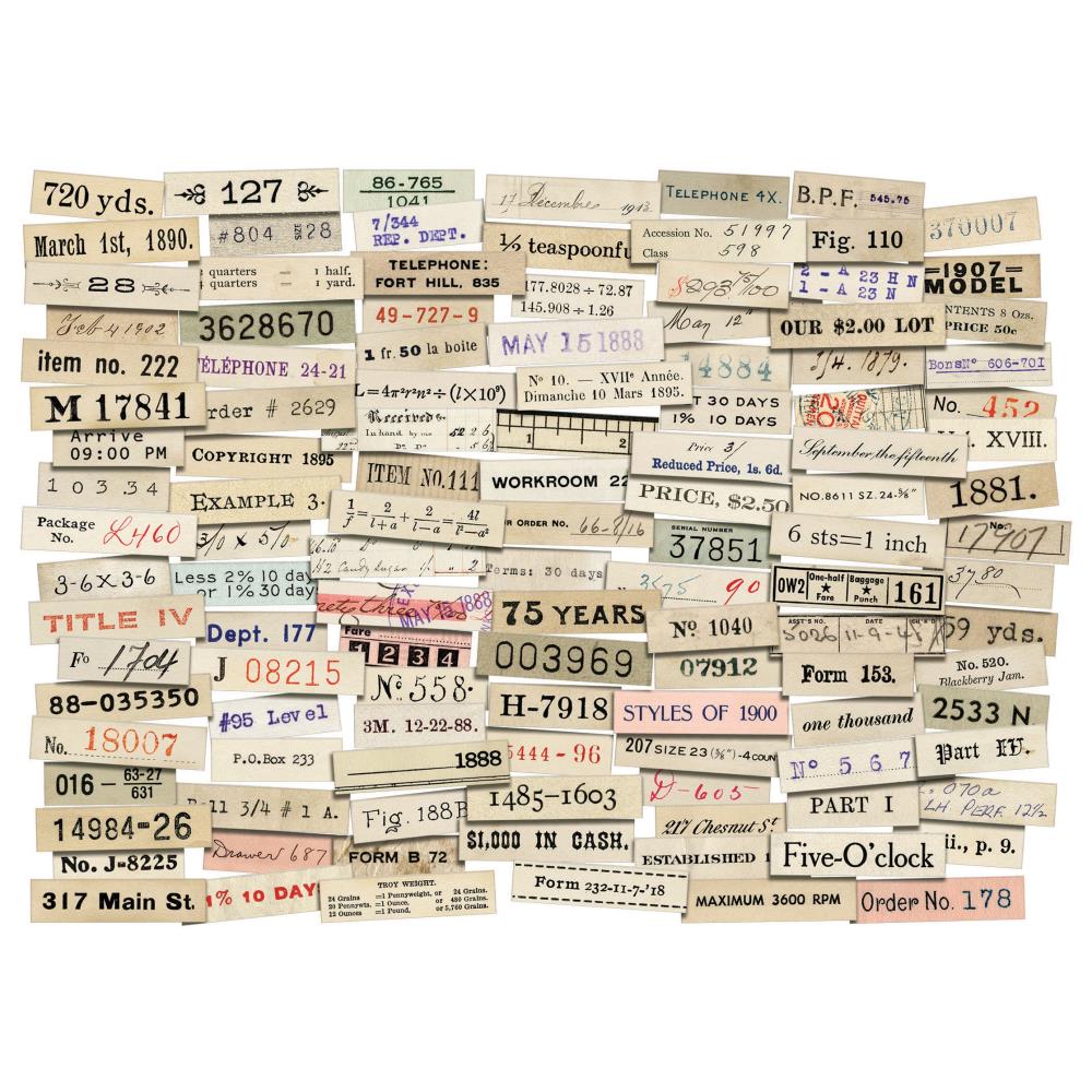 Tim Holtz Idea-Ology Ephemera Snippets Number Strips