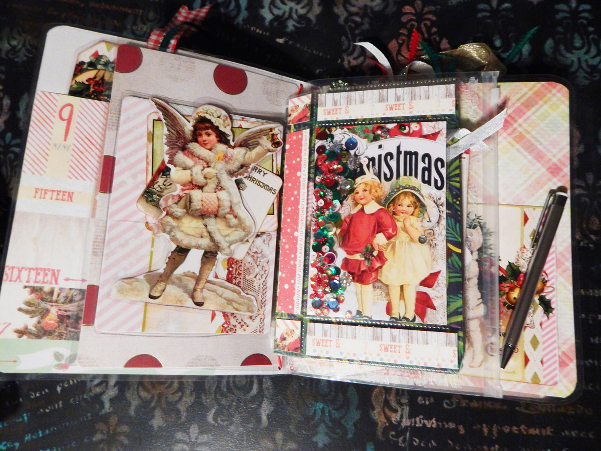 Traveler's Journal - Vintage Christmas Charm - Boy & Girl