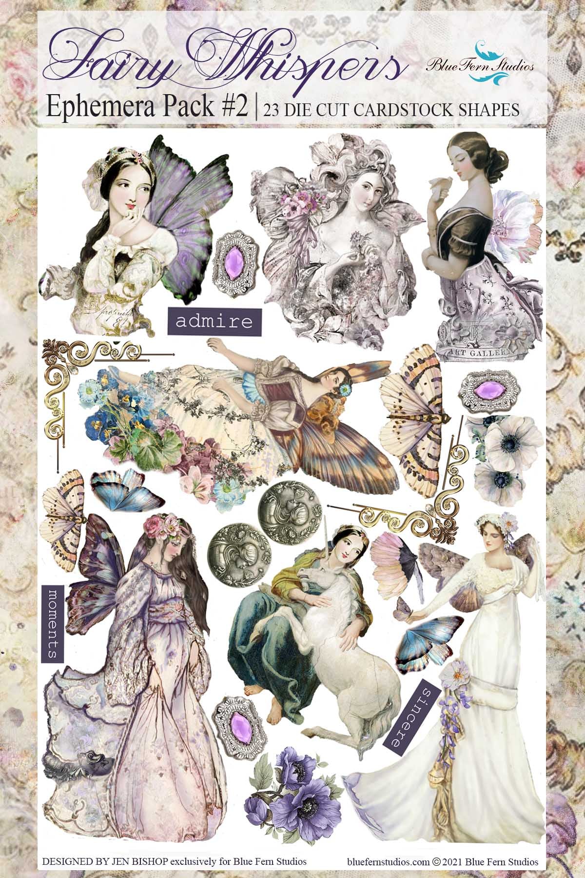 Blue Fern Studios - Fairy Whispers Ephemera 2 - By Jen Bishop